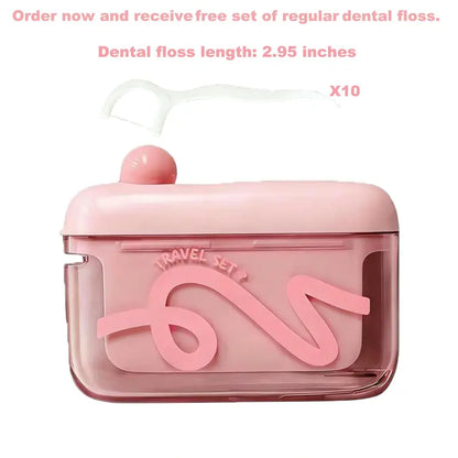 Travel-sized storage case - features an automatic pop-up dispenser, portable and refillable, perfect for oral care at home, in restaurants, and while traveling