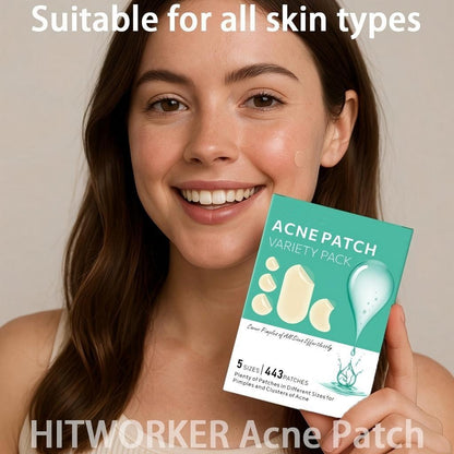 609ct Hydrocolloid Acne Patches – Fast-Acting Pimple Stickers for Face | All Skin Types