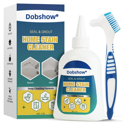 Dobshow® Mold Remover Gel with Scrub Brush – Heavy Duty Mildew Stain Cleaner for Washer Gasket, Shower Caulk, Tile Grout & Bathroom – 7 Fl Oz Household