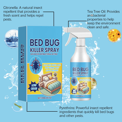 Bed Bug Killer Spray – Kills on Contact & Eggs | Natural & Pet Safe | No-Rinse 🛏️💥