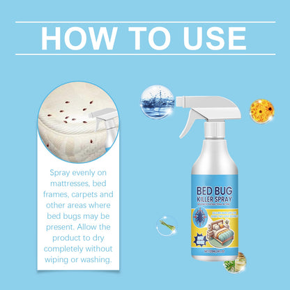 Bed Bug Killer Spray – Kills on Contact & Eggs | Natural & Pet Safe | No-Rinse 🛏️💥