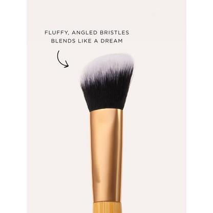 concealer paw brush - angled for seamless application