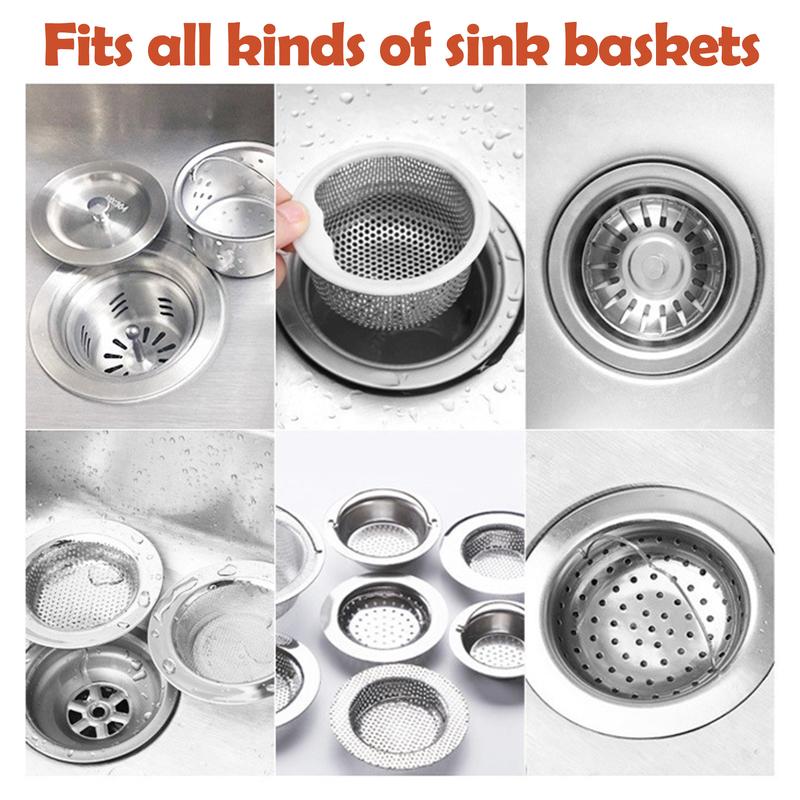 100 Counts Disposable Dishwashing Sink Drain fine mesh strainer Mesh Bag, has excellent stretchability for easy use