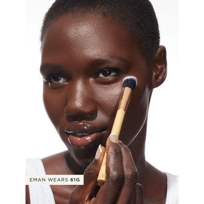 concealer paw brush - angled for seamless application