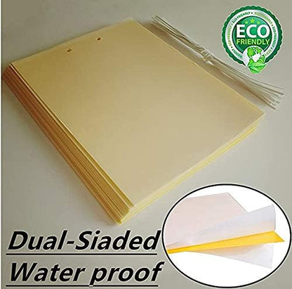 Dual Sided Yellow Sticky Traps for Flying Plant Insect Like Fungus Gnats,