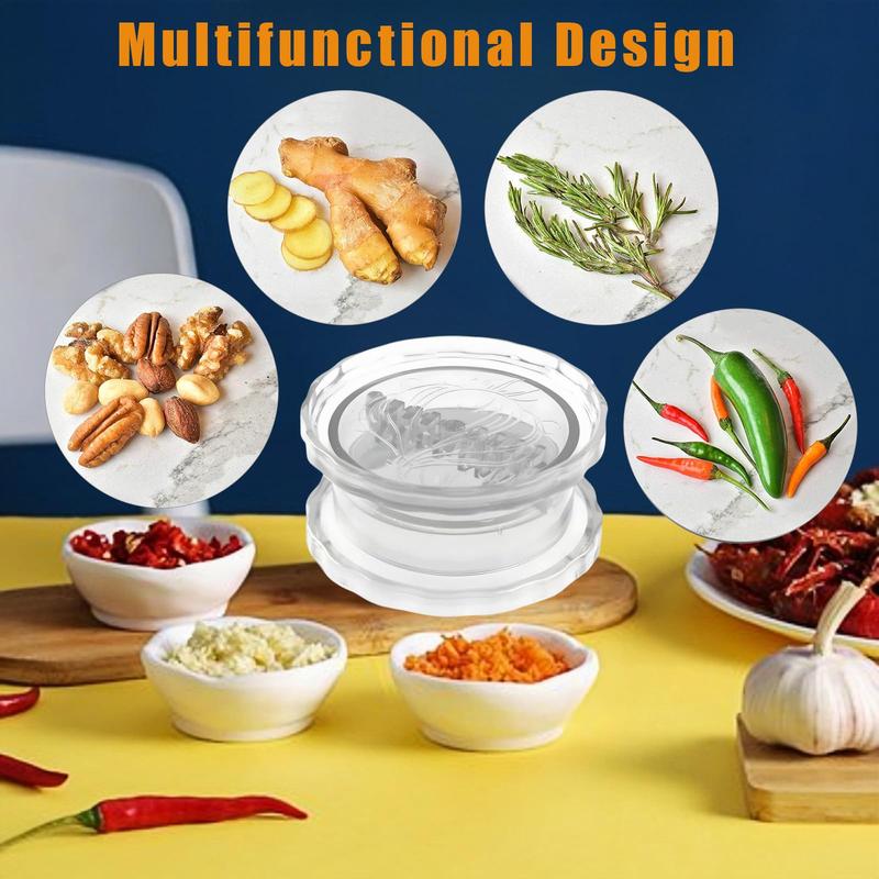 MCOIKY® Manual Garlic Twister Masher, Multi-Purpose Kitchen Mincer Grinder