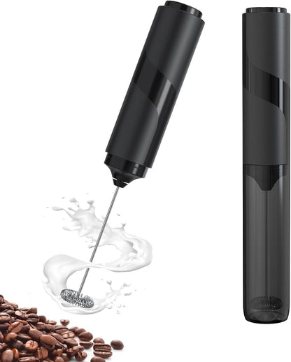 Handheld Milk Frother with Cover- 15-Second Silent Drink Mixer