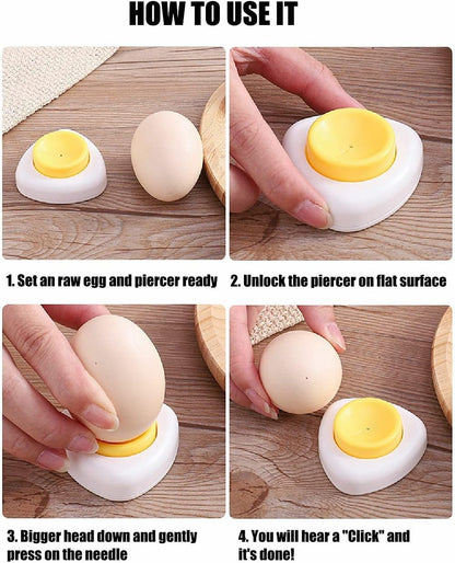 Kitchen Egg Hole Puncher Anti-burst Design for Boiled & Steamed Eggs Multifunctional Household Tool Compact Practical Easy to Use