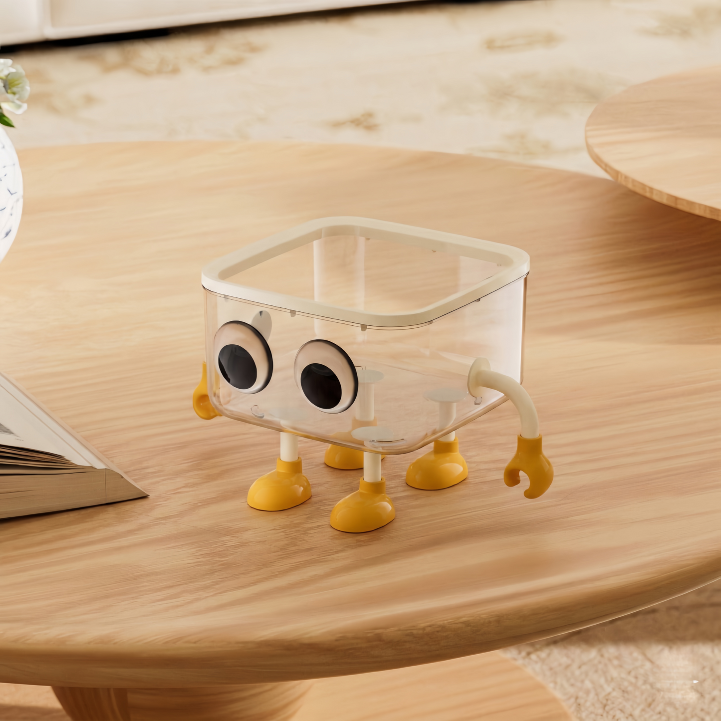 Cute Transparent Desktop Storage Bin