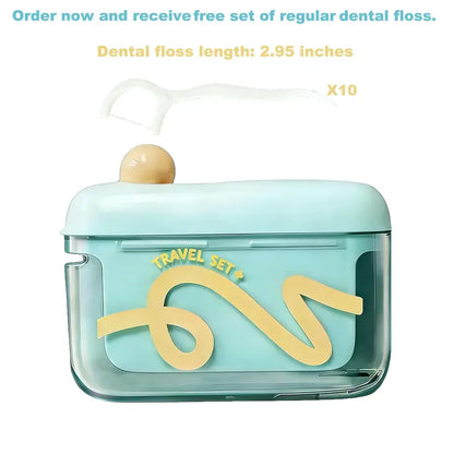 Travel-sized storage case - features an automatic pop-up dispenser, portable and refillable, perfect for oral care at home, in restaurants, and while traveling