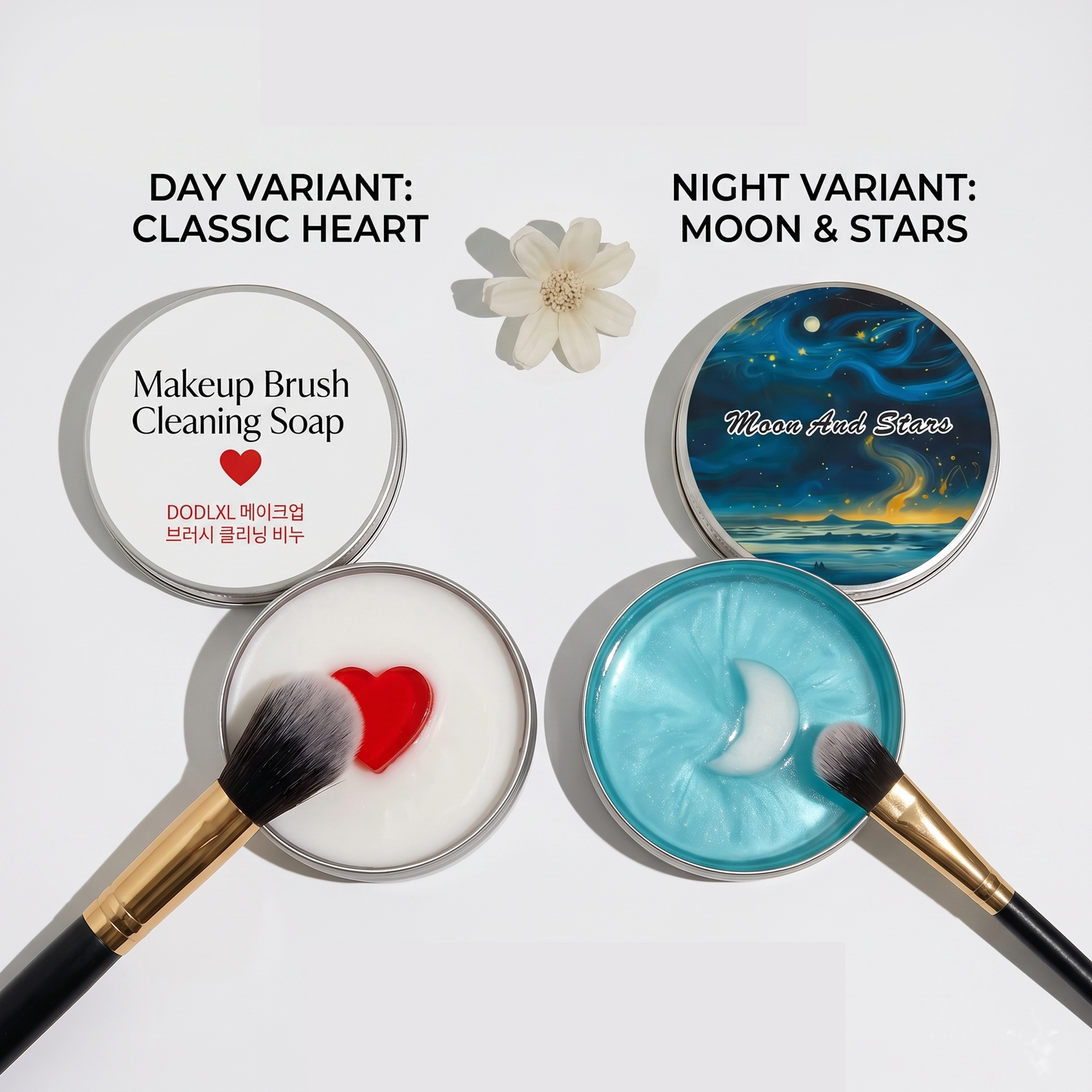 Makeup Brush Cleaner Soap with Silicone Cleaning Pad,Savon nettoyant pinceaux Solid brush cleaner